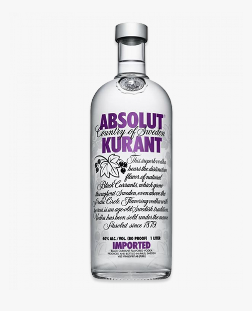 Absolut Kurant Vodka 700ml - Vodka Absolut Kurant 750 Ml, HD Png Download
