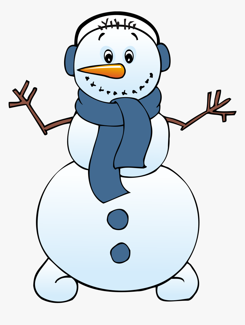 Cute Clip Art Free - Snowman & Snowflake Clip Art, HD Png Download