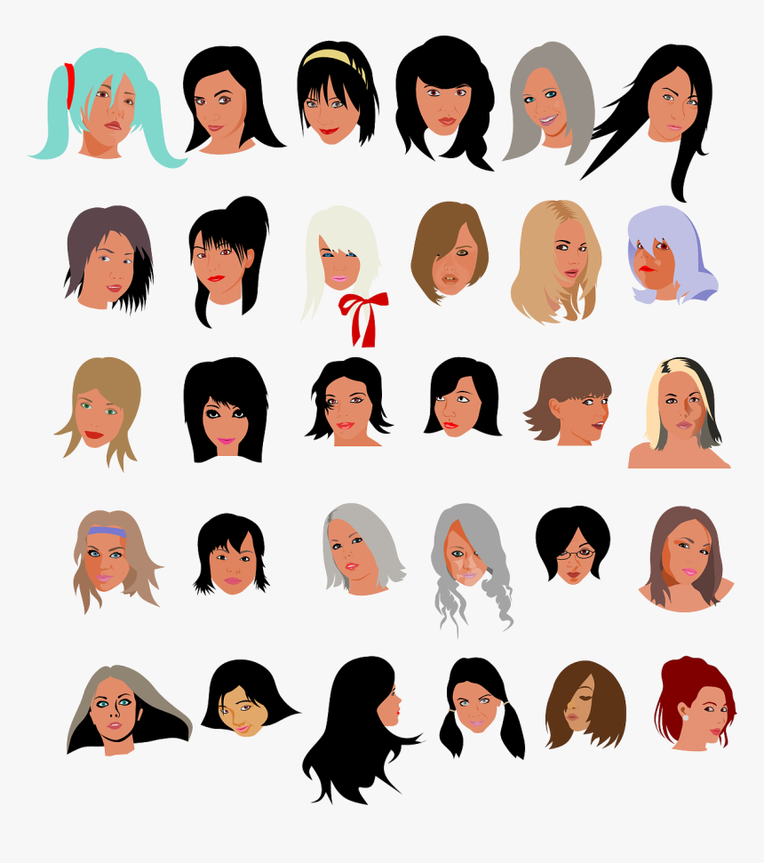Women Faces Culture Free Picture - Many Faces Clip Art, HD Png Download