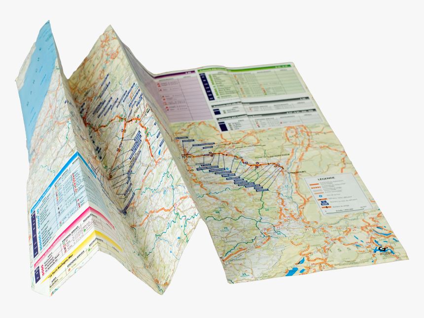 Europe Map And United Folding City Dig Clipart - Folded Road Map Clipart, HD Png Download