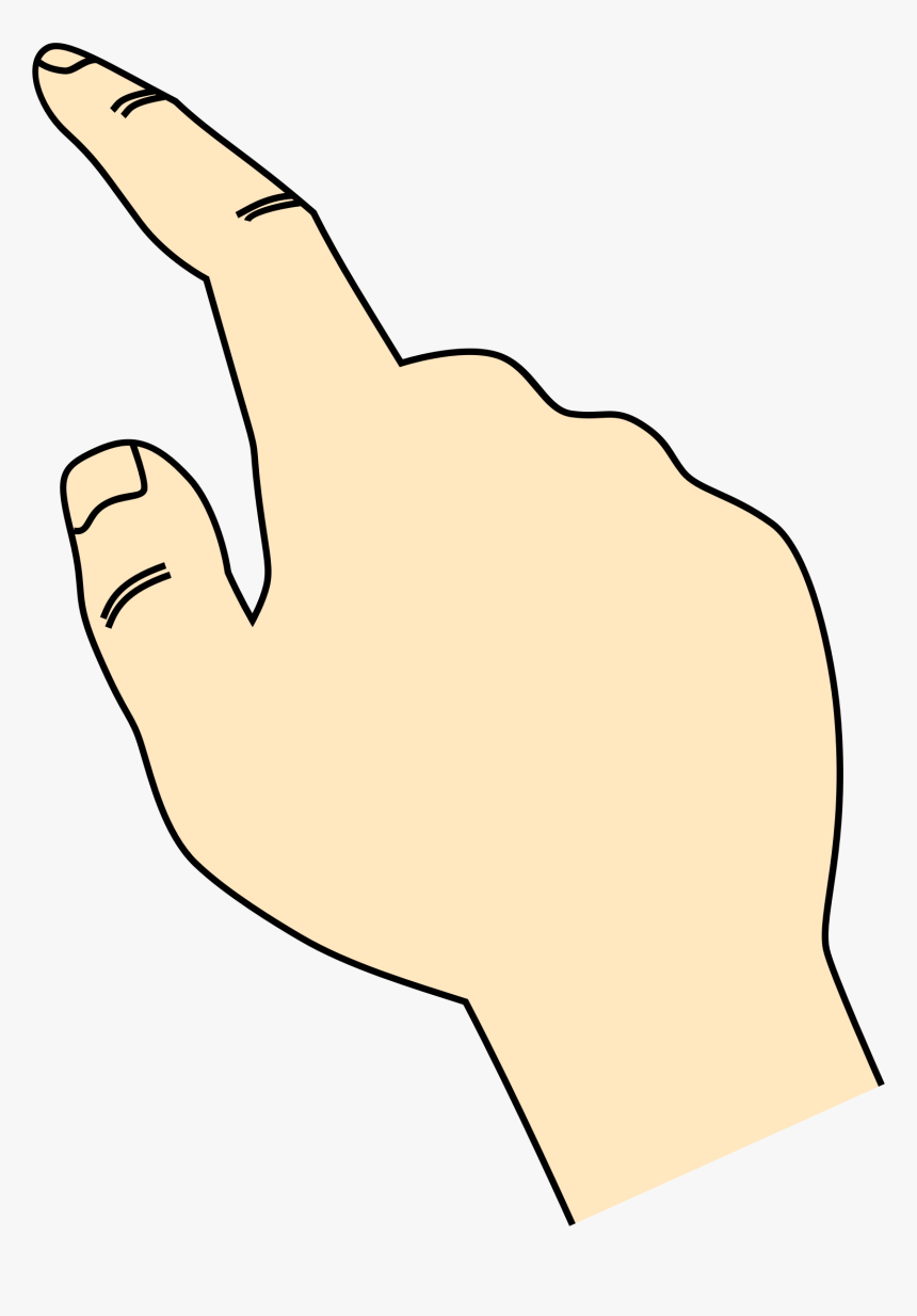 Index The Middle Thumb - Illustration, HD Png Download