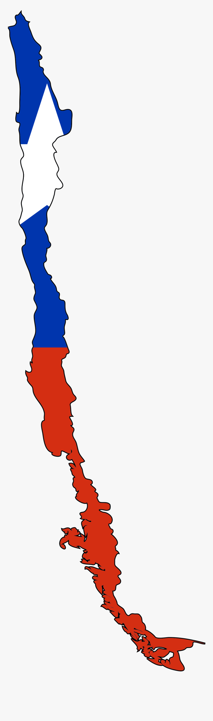 Chile Flag Map Large Map - Chile Map Png, Transparent Png
