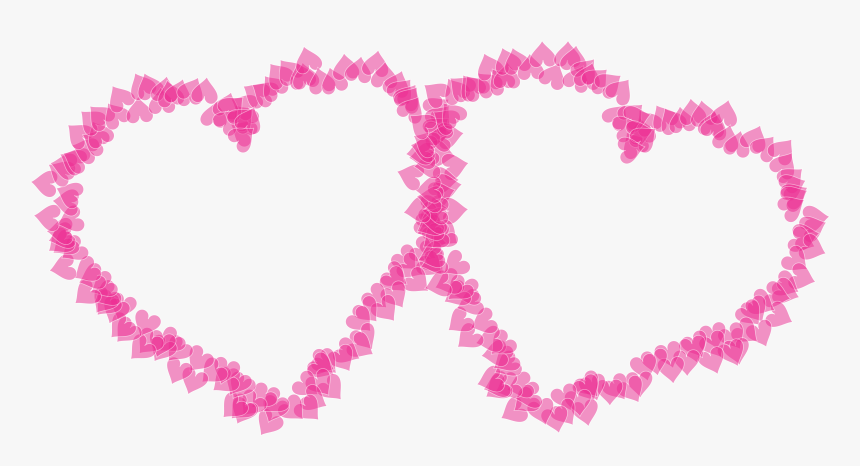 Two Pink Hearts Png Image - Transparent Pink Heart Png, Png Download