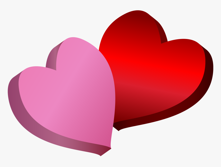 Pink And Red Hearts Png Clipart - Pink And Red Hearts, Transparent Png