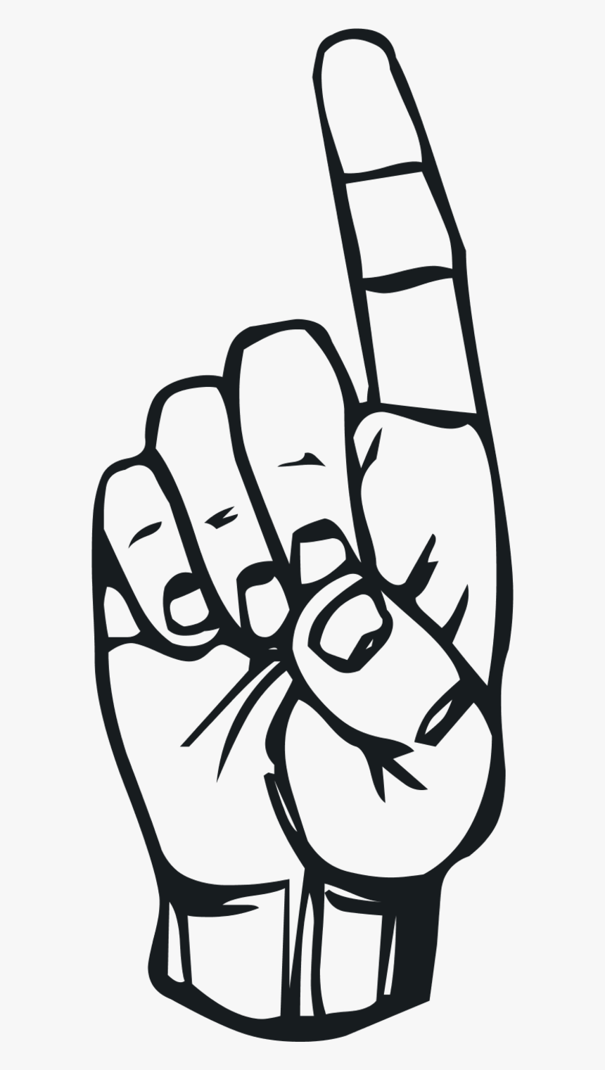 Pointing Finger Pictures - Sign Language D Png, Transparent Png