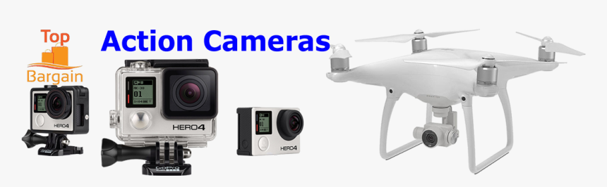 Top Bargain Action Cameras - Dji Phantom 4 Pro Plus, HD Png Download