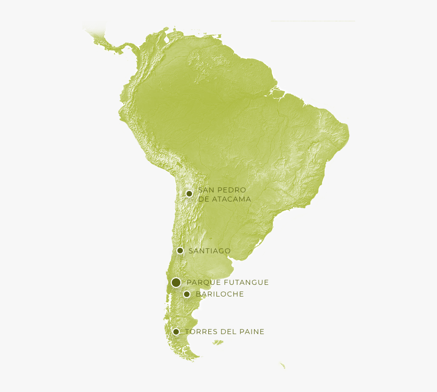 Chile In South America Map - South America Border Map, HD Png Download