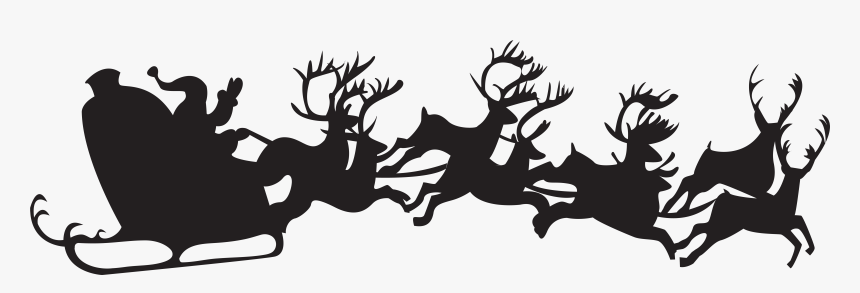 Santa Claus Reindeer Christmas Silhouette Clip Art Santa