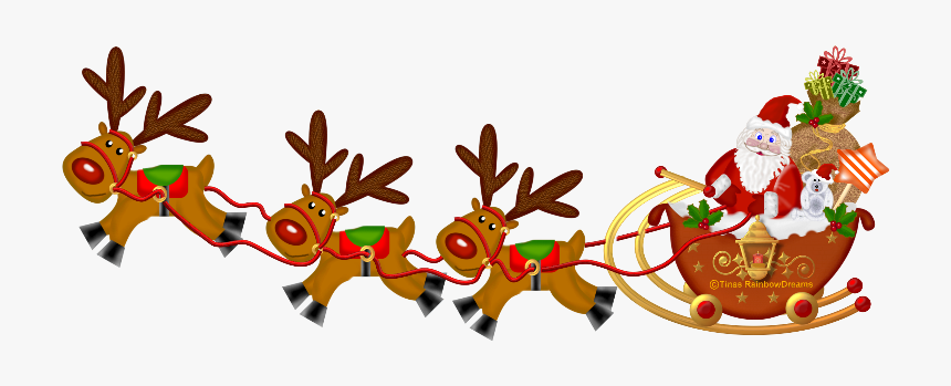 Reindeer Santa Png - Santa Claus Png Transparent, Png Download