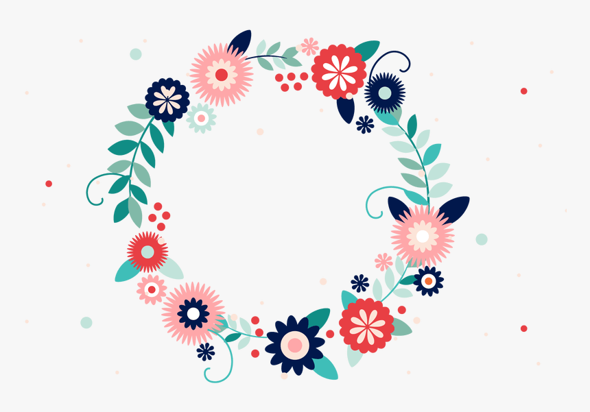 Flower Frame Png Allframes Org Typography Wreath - Flower Frame Png Vector, Transparent Png