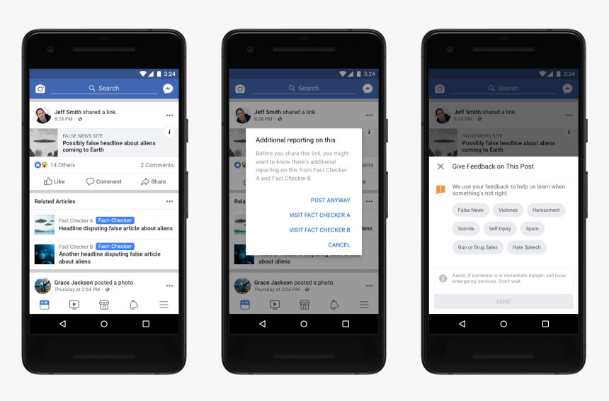 Facebook Third Party Fact Checking, HD Png Download
