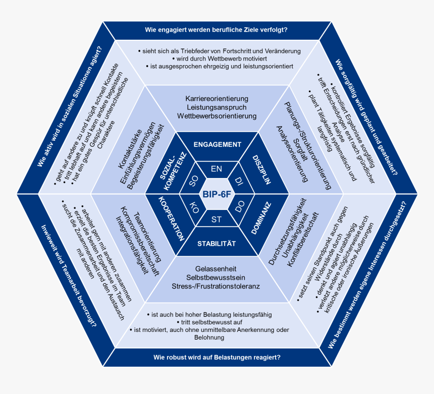 Hexagon Png - Bip-6f Hexagon - Bochumer Inventar Berufsbezogener Persönlichkeitsbeschreibung, Transparent Png