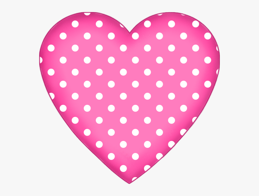 Pink Polka Dot Heart, HD Png Download