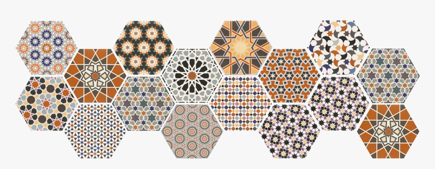 Multi Coloured Bold Hexagon Décor Tile 285x330mm Deco - Realonda Andalusi 33x28 5, HD Png Download