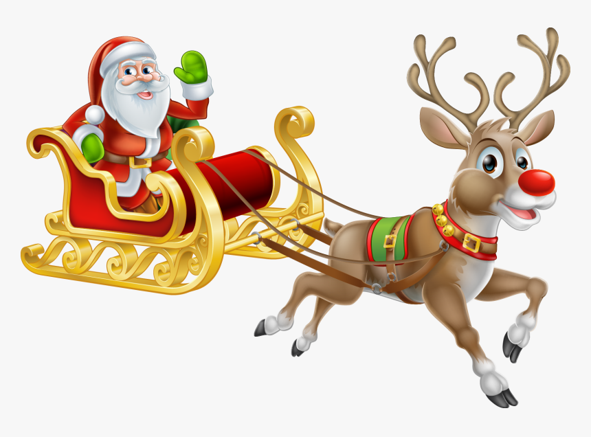 Rudolph Santa Claus Reindeer Christmas, HD Png Download