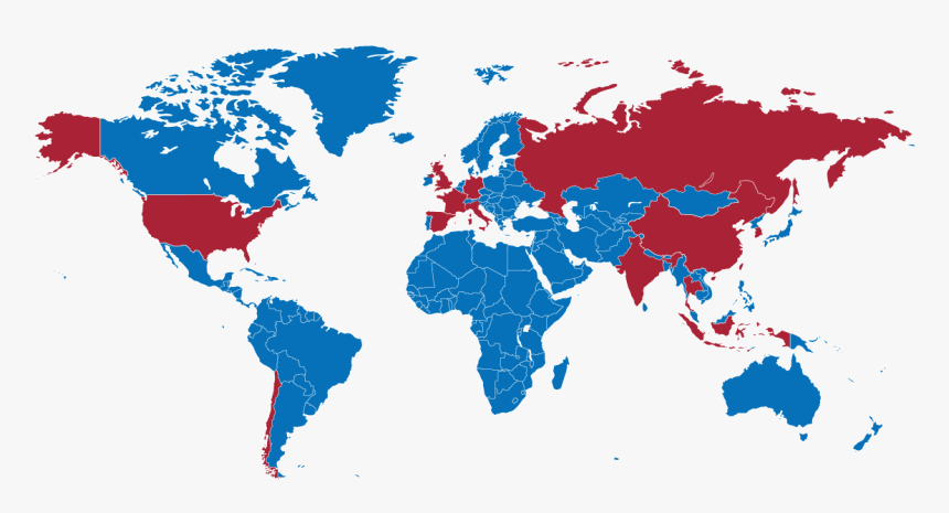 Grey Map Of World With Countries, HD Png Download