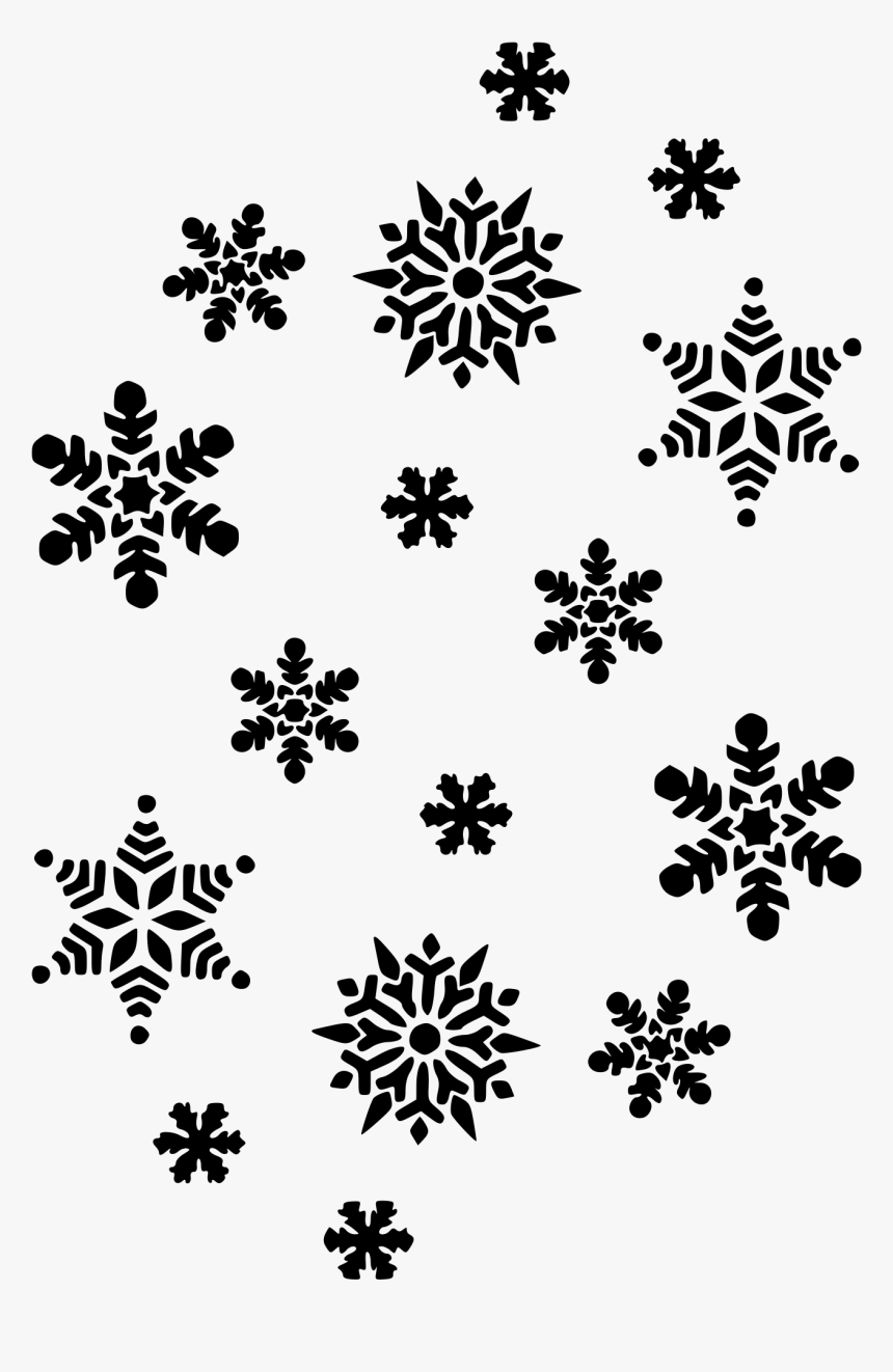 Snowflakes Clip Arts - Snowflakes Silhouette Clipart, HD Png Download