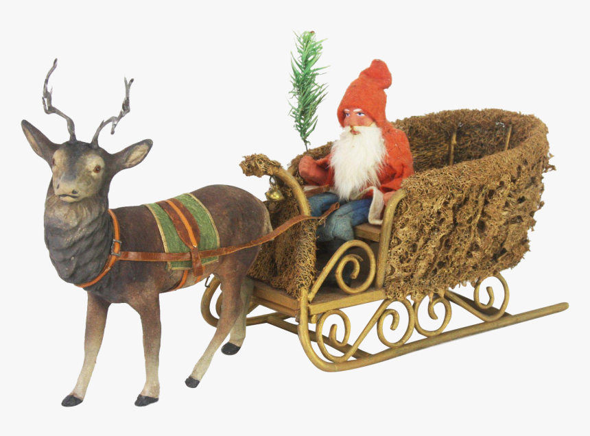 Transparent Santa And Reindeer Png - Christmas Ornament, Png Download