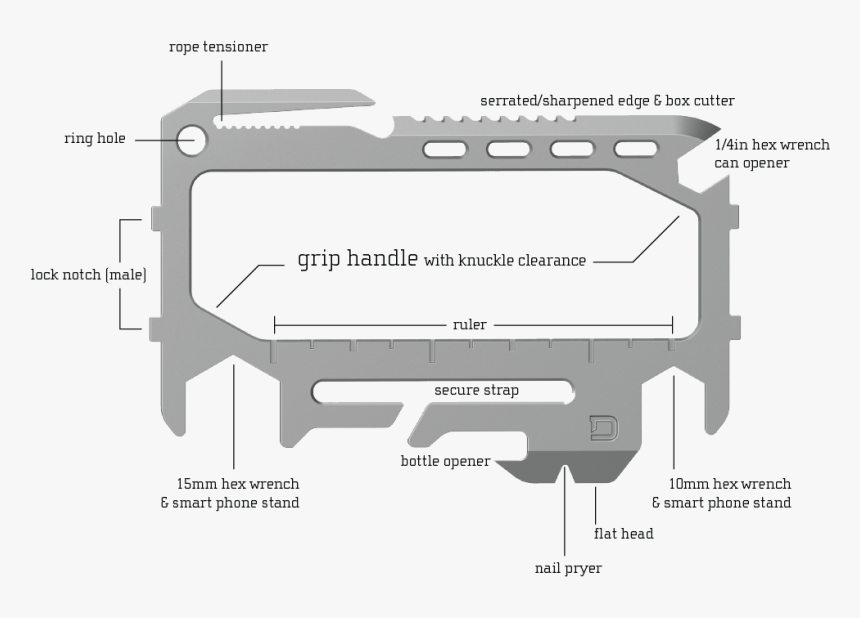 T01 Tactical Bifold Wallet - Dango Wallet Bottle Opener, HD Png Download