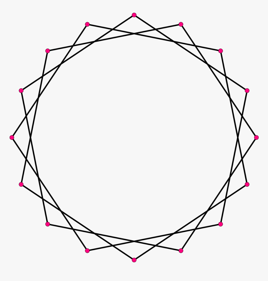 Circle Outline Png Glow - Star Polygon, Transparent Png