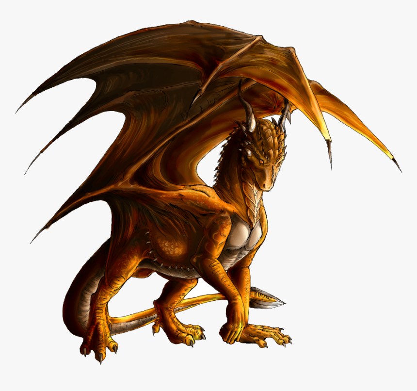 Large Brown Dragon - Dragon Png, Transparent Png