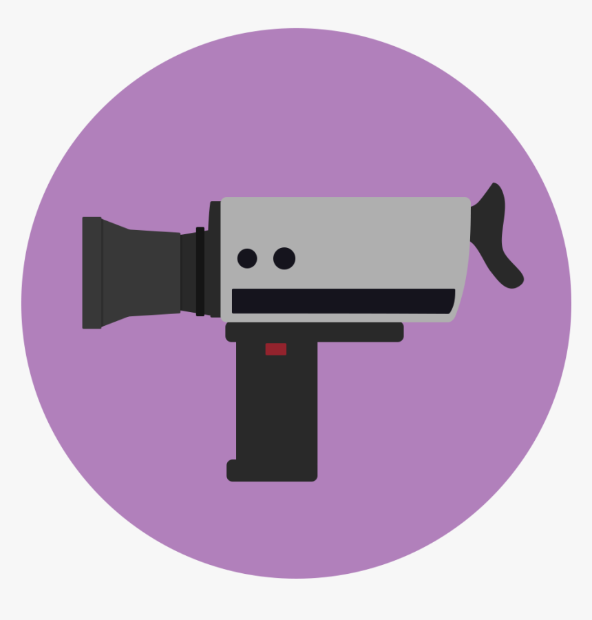 Flat Designed Circle By - Super 8 Camera Cartoon, HD Png Download