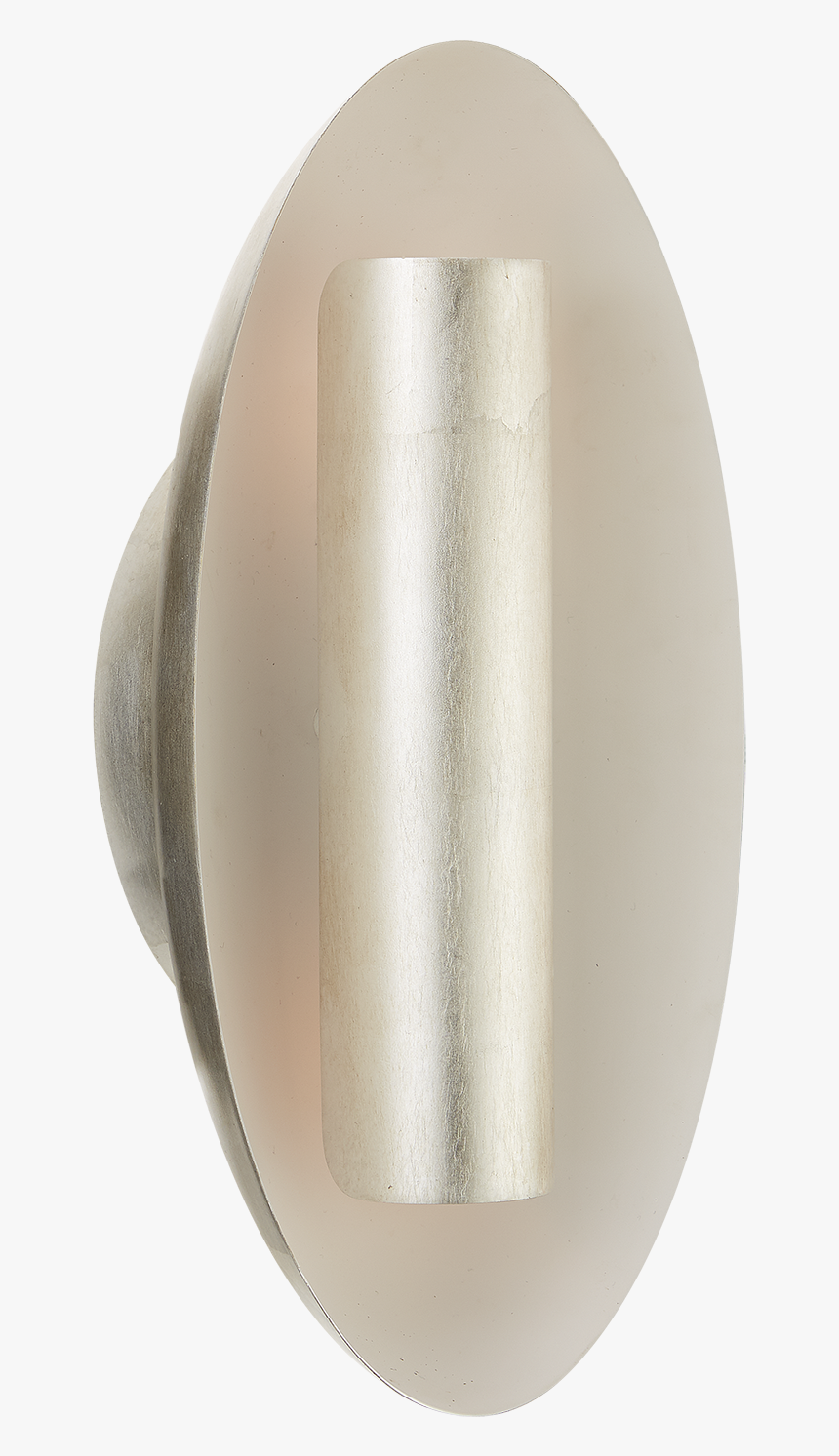 Aura Medium Oval Sconce In Burnished Silver Leaf With - Lampshade, HD Png Download