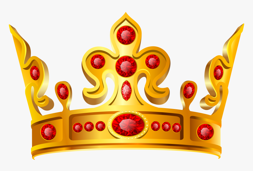 Crown Png - Crown Png - Gold And Red Crown Png, Transparent Png