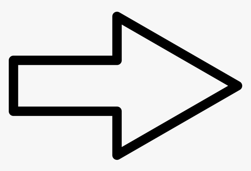 Scalable Vector Graphics Image Portable Network Graphics - White Arrow Black Outline, HD Png Download
