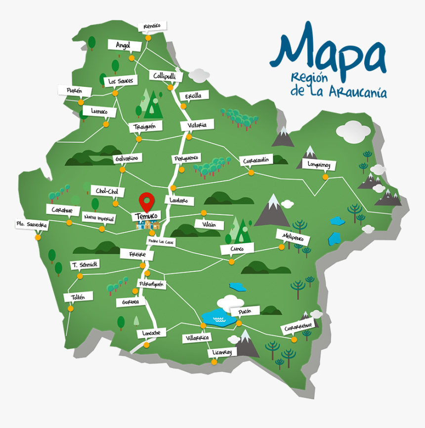 Mapa Perquenco - Galvarino Mapa, HD Png Download