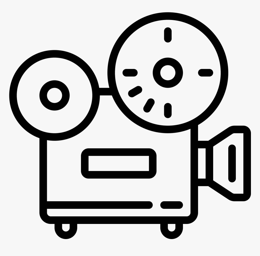 Movie Projector Multimedia Projectors Computer Icons - Film Projector Line Art, HD Png Download
