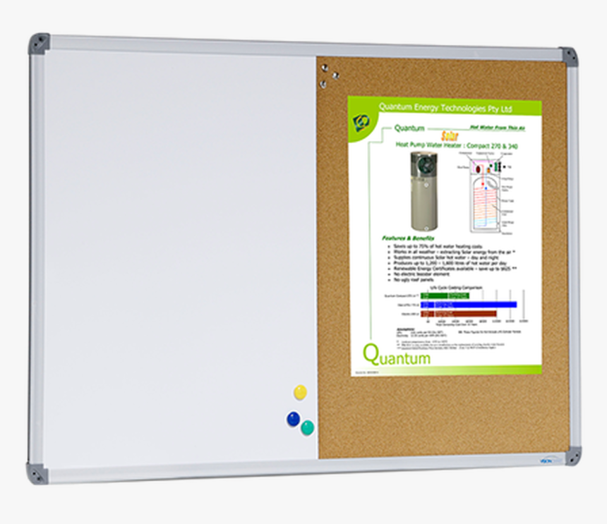 Visionchart Vcb1290 Combi Whiteboard & Corkboard 1200 - Whiteboard Corkboard, HD Png Download