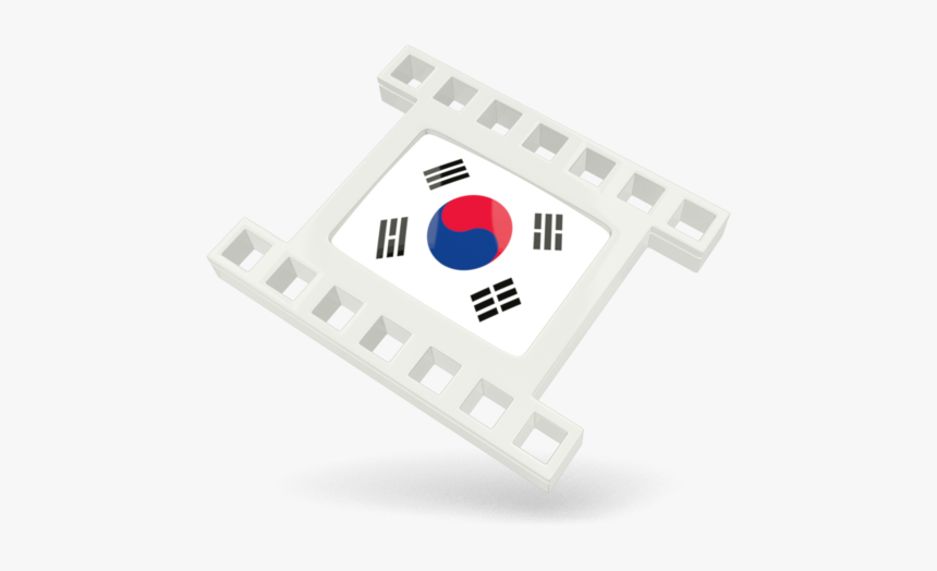 White Movie Icon - South Korea Flag, HD Png Download