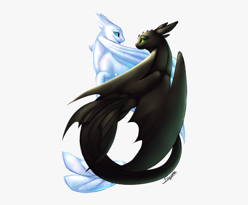 Night Fury Ligjt Fury, HD Png Download
