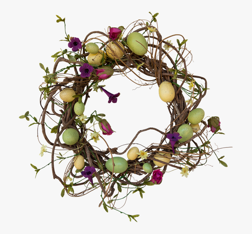 Branch, Nature, Decoration, Flora, Flower, Wreath - Free Photo Frame Transparent Round Blue Wreath Designs, HD Png Download