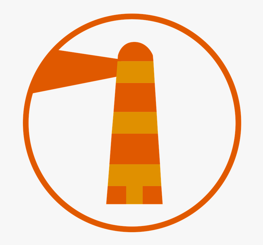 Lighthouse, Sea, Light, Landscape, Costa, Holiday - Circle, HD Png Download