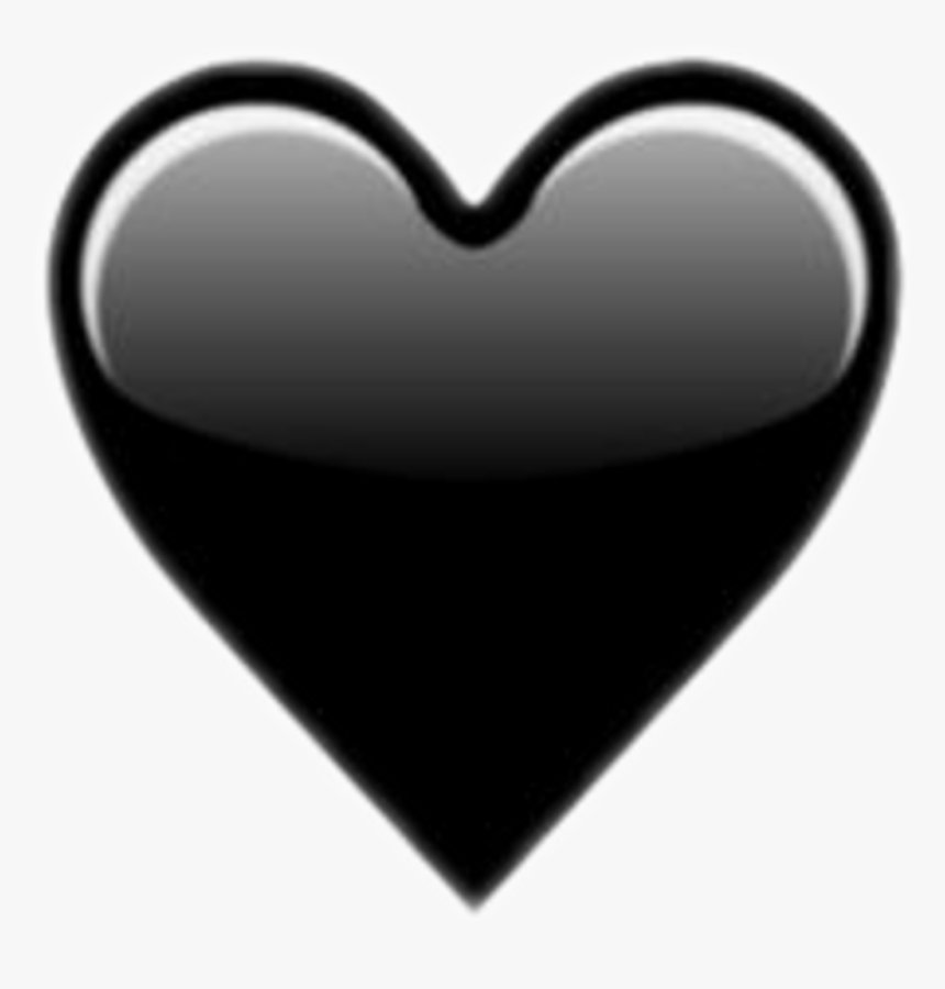 Transparent Shattered Heart Clipart - Black Heart Emoji Whatsapp, HD Png Download