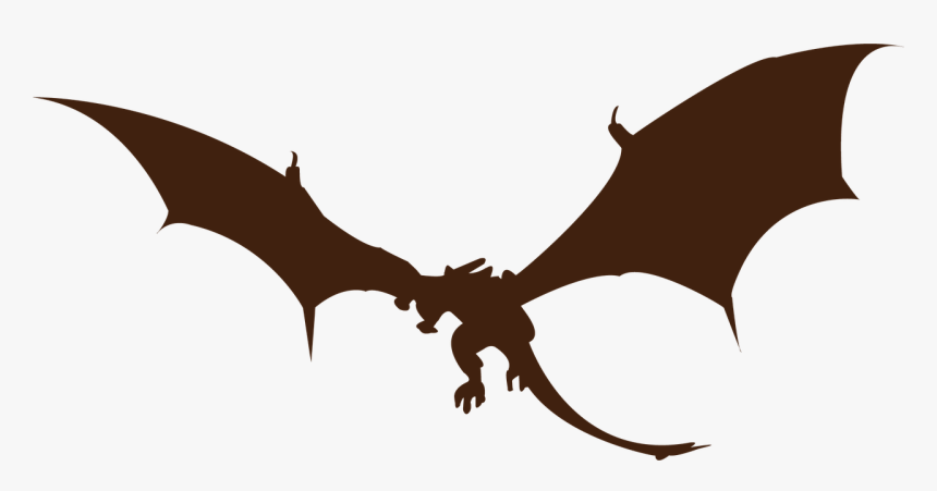 Dragon, Silueta, Monstruo, Antigua, Mitología, Fantasía - Dragon Silhouette Png, Transparent Png