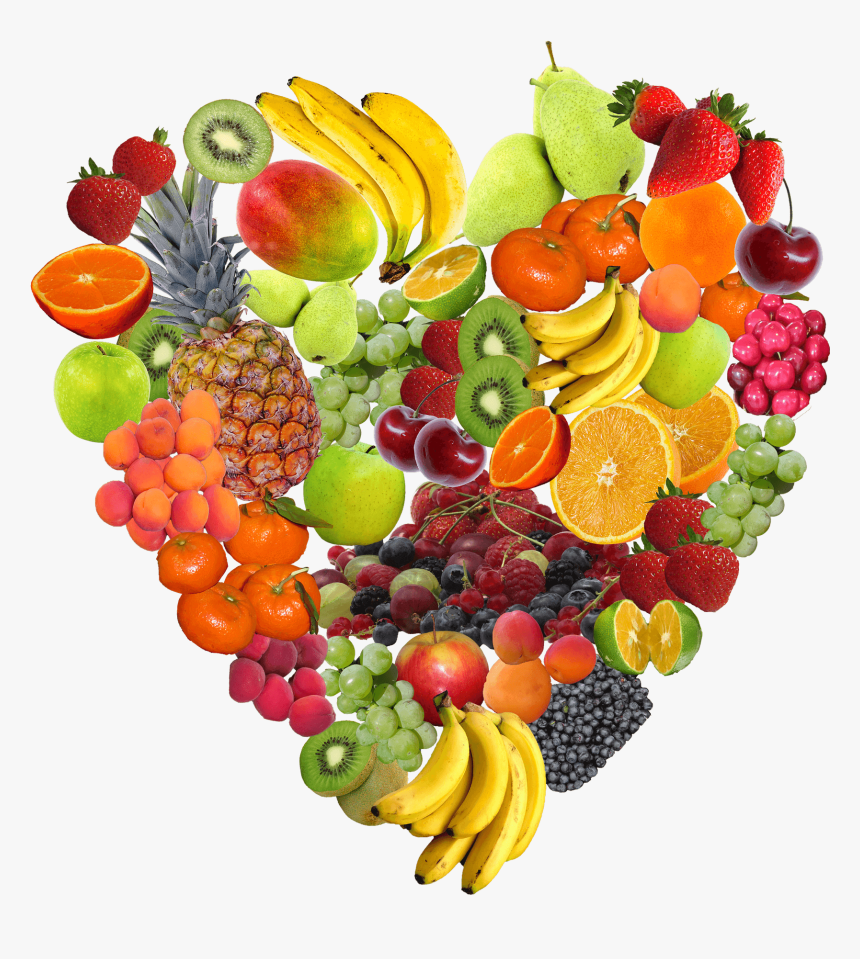 Heart Made Of Fruit - Healthy Food Heart Png, Transparent Png