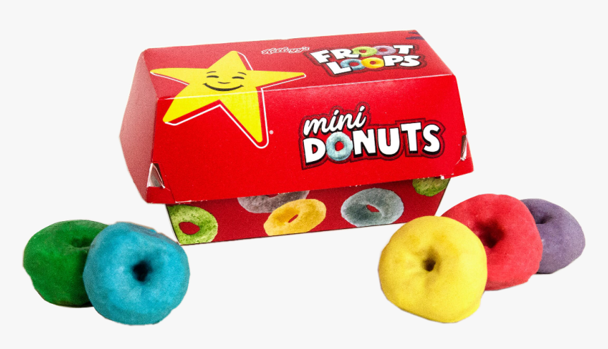 #frootloops #mini #dount #ftestickers #freetoedit - Hardee's Fruit Loop Donuts, HD Png Download