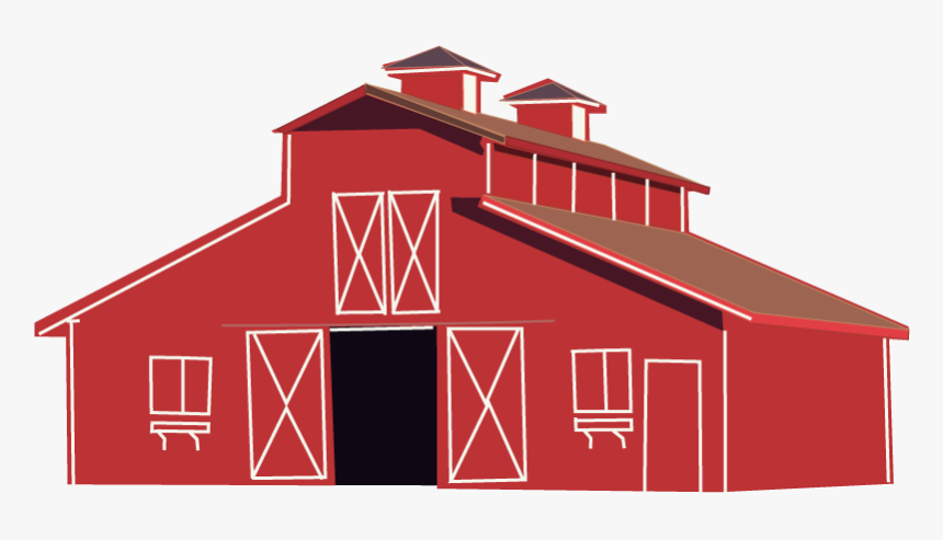 Barn Farm Clip Art - Red Barn Clip Art, HD Png Download