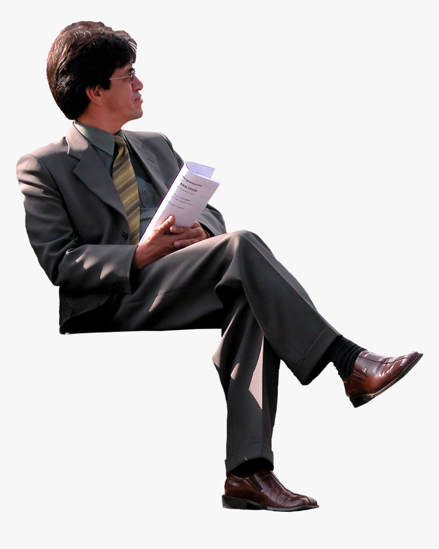 Download Sitting Man Png Photos - Sitting On Park Bench Png, Transparent Png