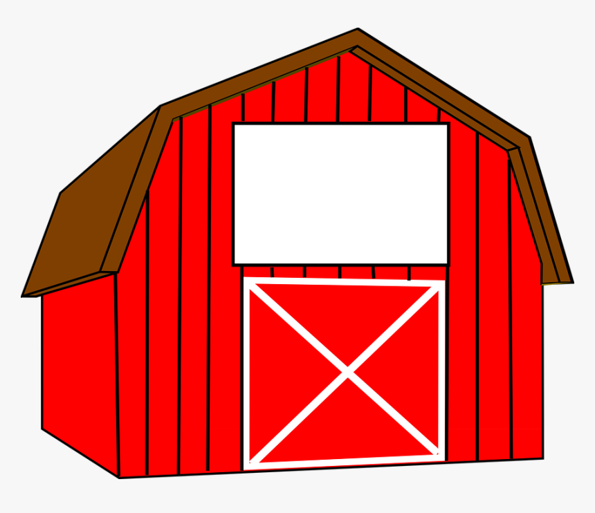 Barn, Red, White, America, Closed, Big, Farm - Clip Art Red Barn, HD Png Download