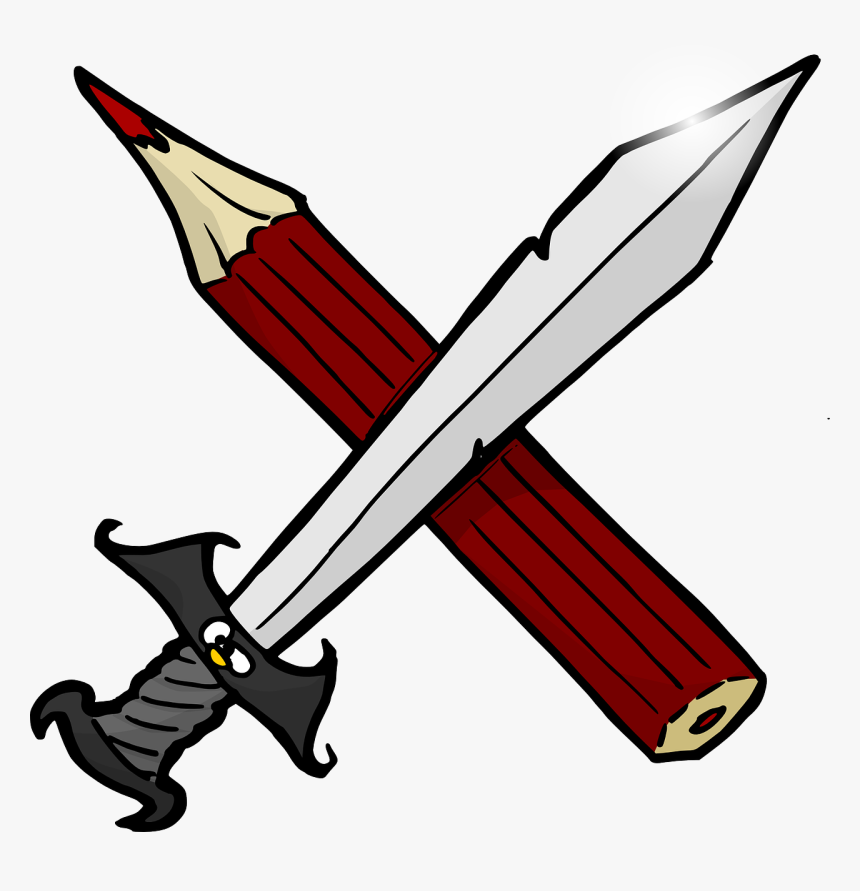 Sword And Pencil, HD Png Download