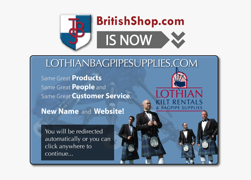 British Shop Is Now Lothian Kilt Rentals & Bagpipe - Government Agency, HD Png Download