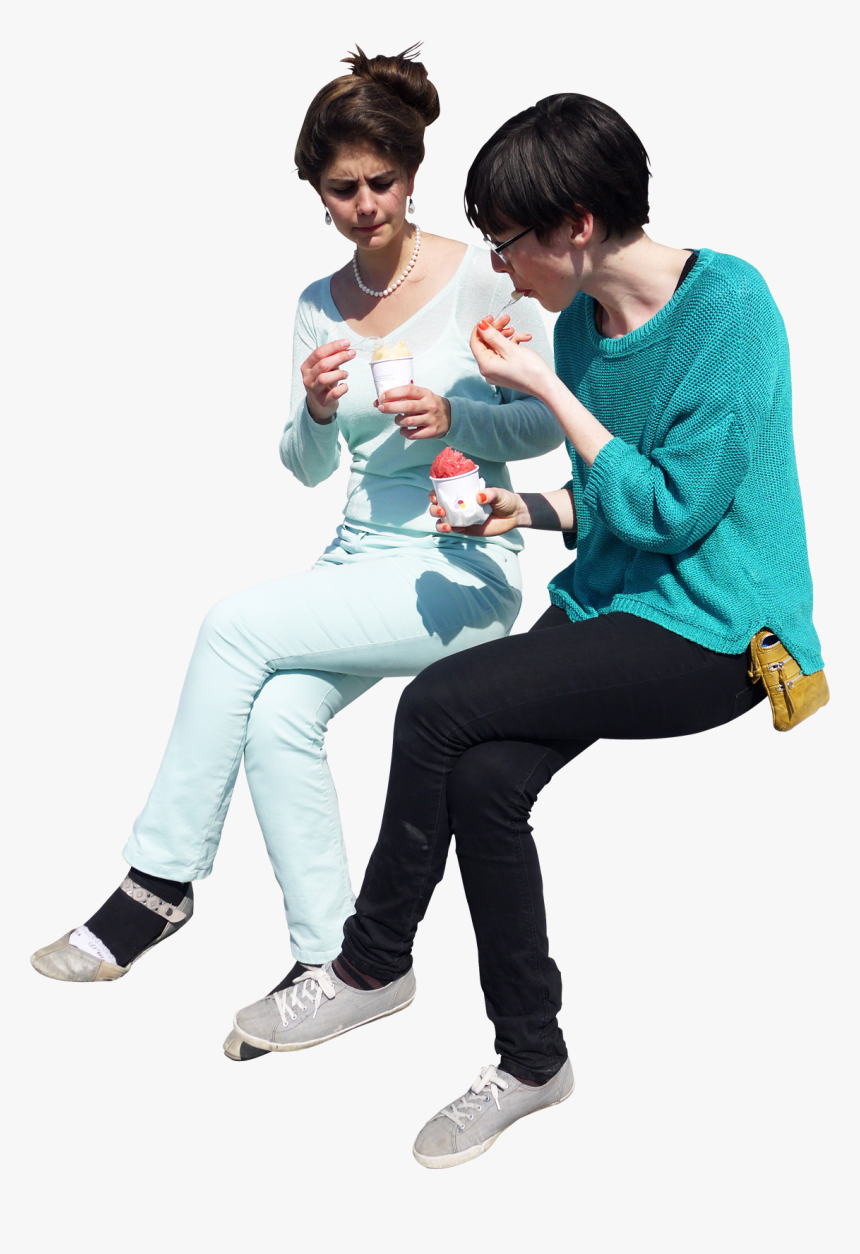 People Sitting, Skalgubbar - People Ice Cream Png, Transparent Png