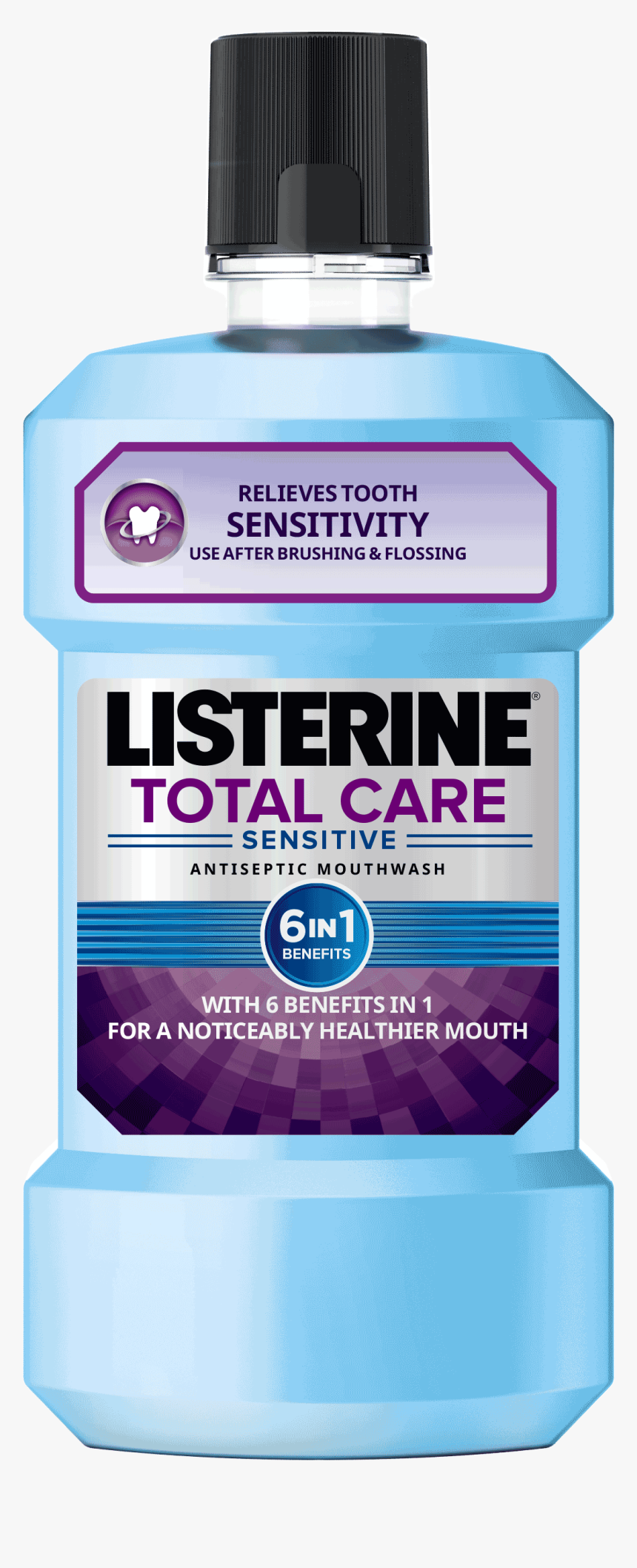 New Listerine Sensitive Clean - Listerine Ultraclean Oral Care Antiseptic Mouthwash, HD Png Download