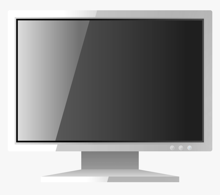 White Computer Lcd Monitor Png Clipart - Computer Monitor Clipart Png, Transparent Png