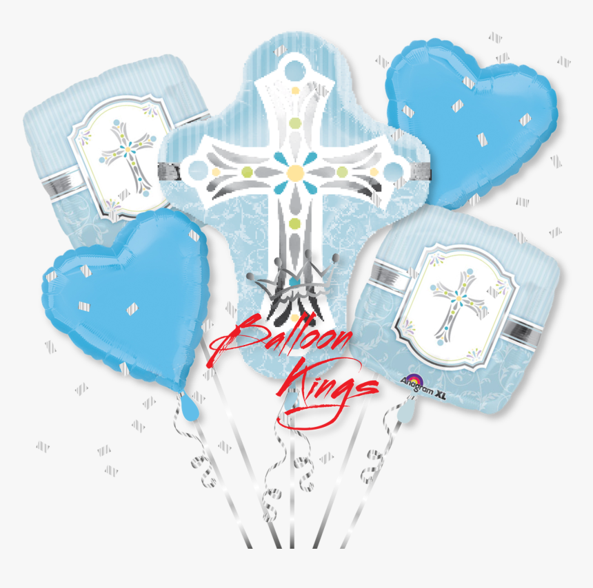 Sweet Baby Christening Blue Cross Bouquet, HD Png Download