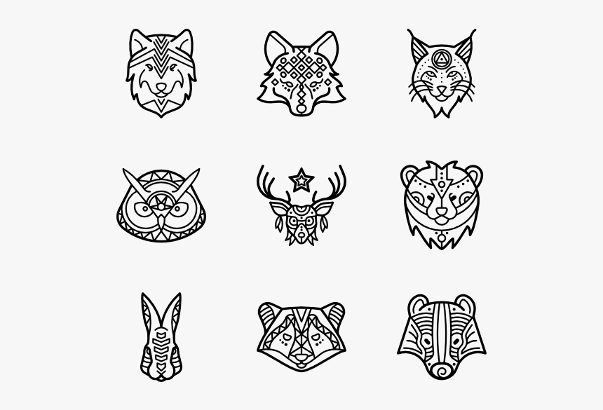 Tribal Animals - Tribal Animal Icons, HD Png Download